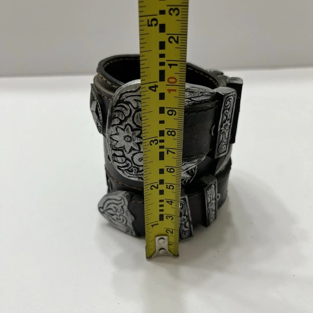 Western Style Cowboy Belt Pencil Holder Resin 4